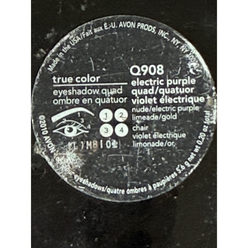 Avon True Color‎ Eyeshadow Quad Electric Purple Q908 Discontinued Palette